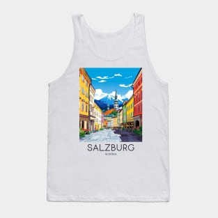 A Pop Art Travel Print of Salzburg - Austria Tank Top